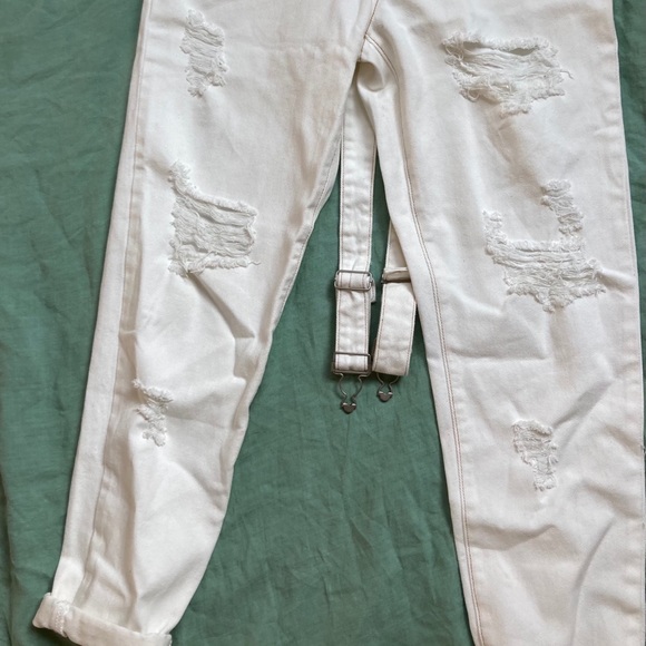 White ripped overalls - Picture 2 of 2
